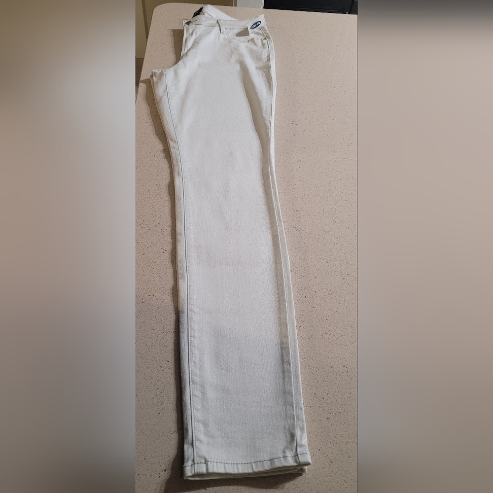 NWT Old Navy Silver Metallic Rockstar Skinny Jeans size 14tall xl xlong - Picture 8 of 8